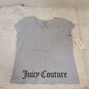 Juicy Couture Sparkle Logo Tee L 12/14 NWT